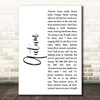 Paolo Nutini Autum White Script Song Lyric Print