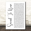 Paul Stanley Second To None White Script Song Lyric Print