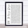 Peter, Paul And Mary Puff, The Magic Dragon White Script Song Lyric Print