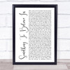Poison Something To Believe In White Script Song Lyric Print
