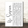 Radiohead No Surprises White Script Song Lyric Print