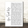 Sam Cooke You Send Me White Script Song Lyric Print