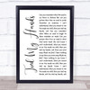 Seether Tied My Hands White Script Song Lyric Print