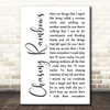 Shed Seven Chasing Rainbows White Script Song Lyric Print