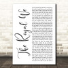Silversun Pickups The Royal We White Script Song Lyric Print