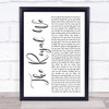Silversun Pickups The Royal We White Script Song Lyric Print