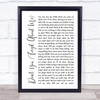 Simple Minds Don't You (Forget About Me) White Script Song Lyric Print