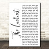 Ben Folds The Luckiest White Script Song Lyric Print