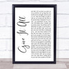 The Amity Affliction Give It All White Script Song Lyric Print