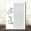 The Rolling Stones Don't Stop White Script Song Lyric Print