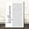 The Script Millionaires White Script Song Lyric Print