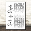 Tim McGraw Ain't No Angels White Script Song Lyric Print