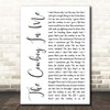 Tim McGraw The Cowboy In Me White Script Song Lyric Print