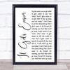 Willie Nelson It Gets Easier White Script Song Lyric Print