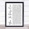 Billie Eilish When The Party's Over White Script Song Lyric Print