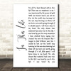 Collin Raye In This Life White Script Song Lyric Print