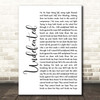 Daughtry Undefeated White Script Song Lyric Print