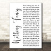 Dave Barnes Nothing Fancy White Script Song Lyric Print