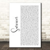 Destiny's Child Survivor White Script Song Lyric Print