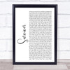 Destiny's Child Survivor White Script Song Lyric Print