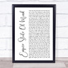 Alicia Keys Empire State Of Mind White Script Song Lyric Print