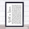 Kiri Te Kanawa World in Union White Script Song Lyric Wall Art Print