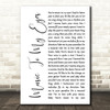 Lady Gaga & Bradley Cooper Music To My Eyes White Script Song Lyric Wall Art Print
