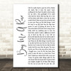 Luther Vandross Buy Me A Rose White Script Song Lyric Wall Art Print