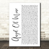 Monica Angel Of Mine White Script Song Lyric Wall Art Print