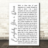 Billy Joel Everybody Has a Dream White Script Song Lyric Wall Art Print