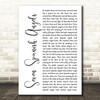 Ray Charles & Willie Nelson Seven Spanish Angels White Script Song Lyric Wall Art Print