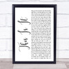 Scotty McCreery This Is It White Script Song Lyric Wall Art Print