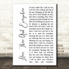The Beatles Here, There And Everywhere White Script Song Lyric Wall Art Print