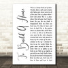 The Cinematic Orchestra To Build A Home White Script Song Lyric Wall Art Print