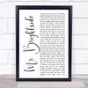 The Killers Mr Brightside White Script Song Lyric Wall Art Print