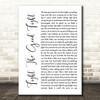 Triumph Fight The Good Fight White Script Song Lyric Wall Art Print