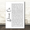 Aerosmith Dream On White Script Song Lyric Wall Art Print