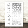 Creedence Clearwater Revival Have You Ever Seen The Rain White Script Song Lyric Wall Art Print