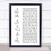 Creedence Clearwater Revival Have You Ever Seen The Rain White Script Song Lyric Wall Art Print