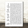 David Bowie As The World Falls Down White Script Song Lyric Wall Art Print