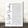 Elton John I'm Still Standing White Script Song Lyric Wall Art Print