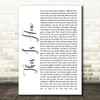 George Michael This Is How White Script Song Lyric Wall Art Print