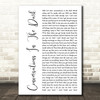 John Legend Conversations In The Dark White Script Song Lyric Wall Art Print
