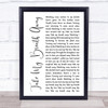 Berlin Take My Breath Away White Script Song Lyric Quote Print