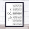 Hoobastank The Reason White Script Song Lyric Quote Print