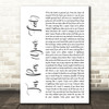 Nahko Medicine For The People Tus Pies Your Feet White Script Song Lyric Print
