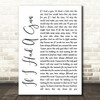 Noel Gallagher If I Had A Gun White Script Song Lyric Quote Print