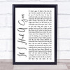 Noel Gallagher If I Had A Gun White Script Song Lyric Quote Print