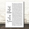 Pink Fuckin' Perfect White Script Song Lyric Quote Print