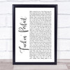 Pink Fuckin' Perfect White Script Song Lyric Quote Print